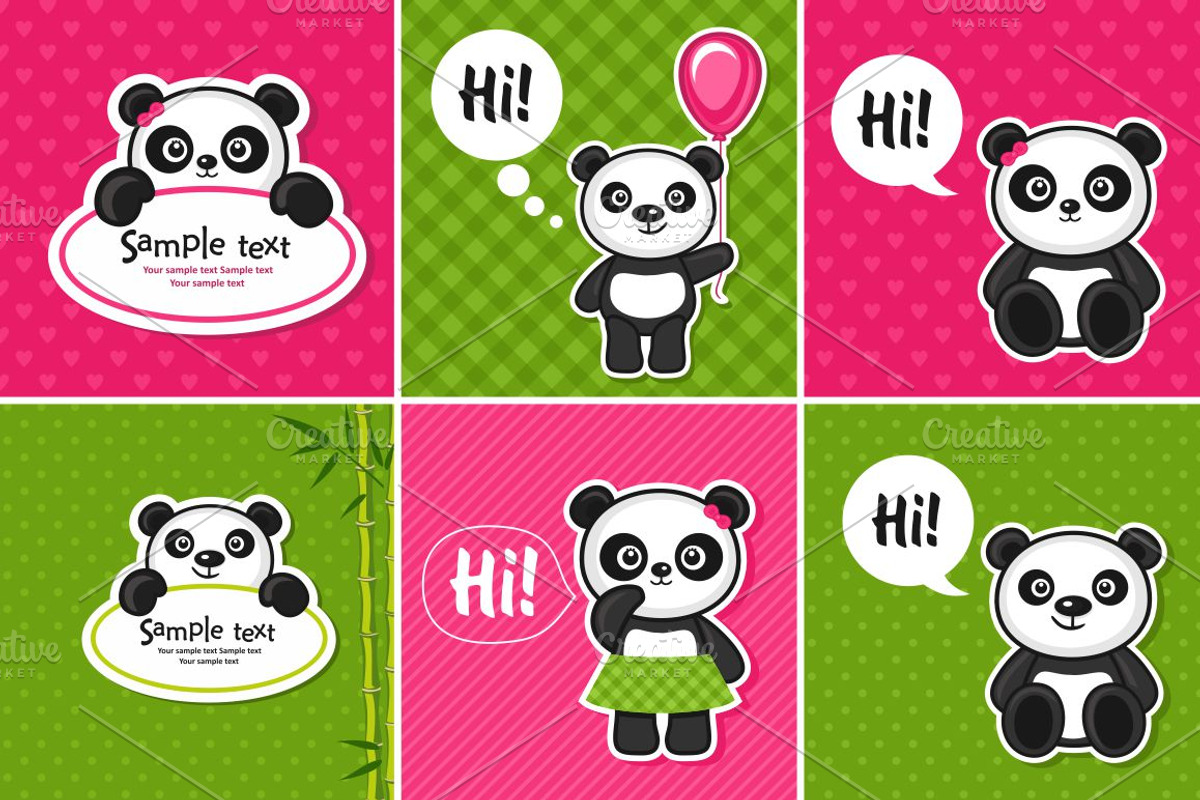 Panda cartoon character, an Animal Illustration by natadanko (Photo 2 of 2)
