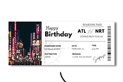 Happy Birthday Gift Boarding Pass, a Card Template by YasdeyDesigns (Thumbnail 2 of 8)