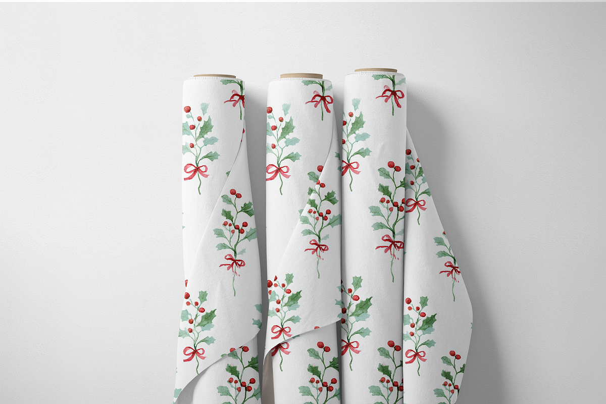Holly Berry Seamless Pattern, a Pattern Graphic by Pati Charm Studio (Photo 6 of 7)