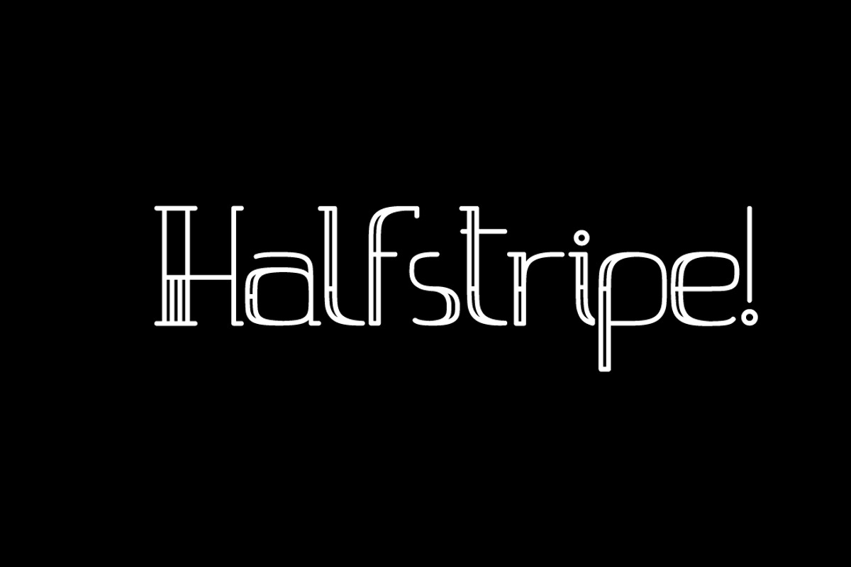 Halfstripe font preview 3