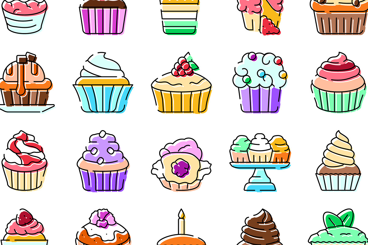 Assortment of sweet cupcakes and, an Object Graphic by pikepicture (Photo 3 of 3)