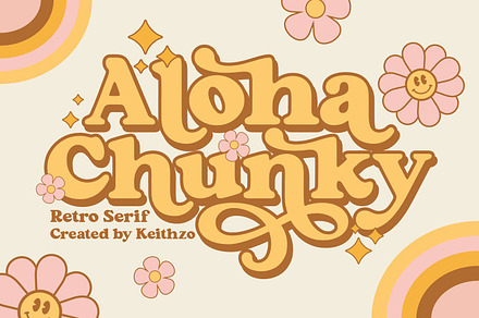 Aloha Chunky - Retro Font, a Serif Font by Keithzo