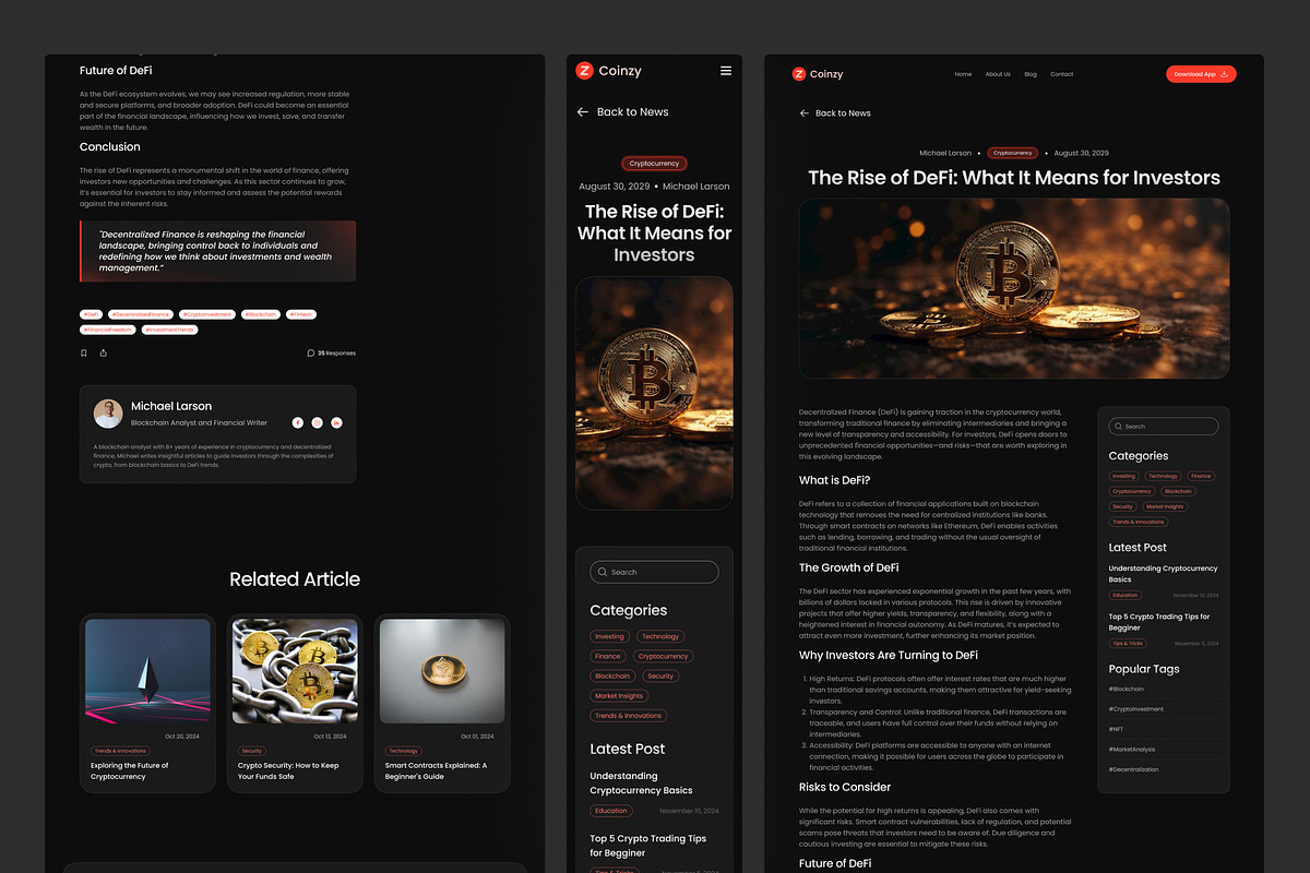 Cryptocurrency Technology Website, an UI Kit Template by peterdraw (Photo 5 of 7)