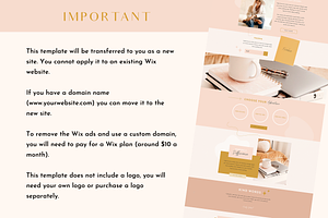 Wix Website Template Sunshine Vibes