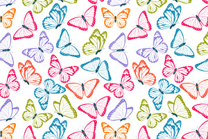 Color Flying Butterflies