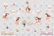 Fairy Garden Watercolor Clipart, an Illustration by BigCakeBee (Thumbnail 3 of 4)