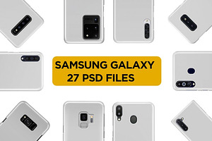 Samsing Galaxy Phone Case Mockup Set