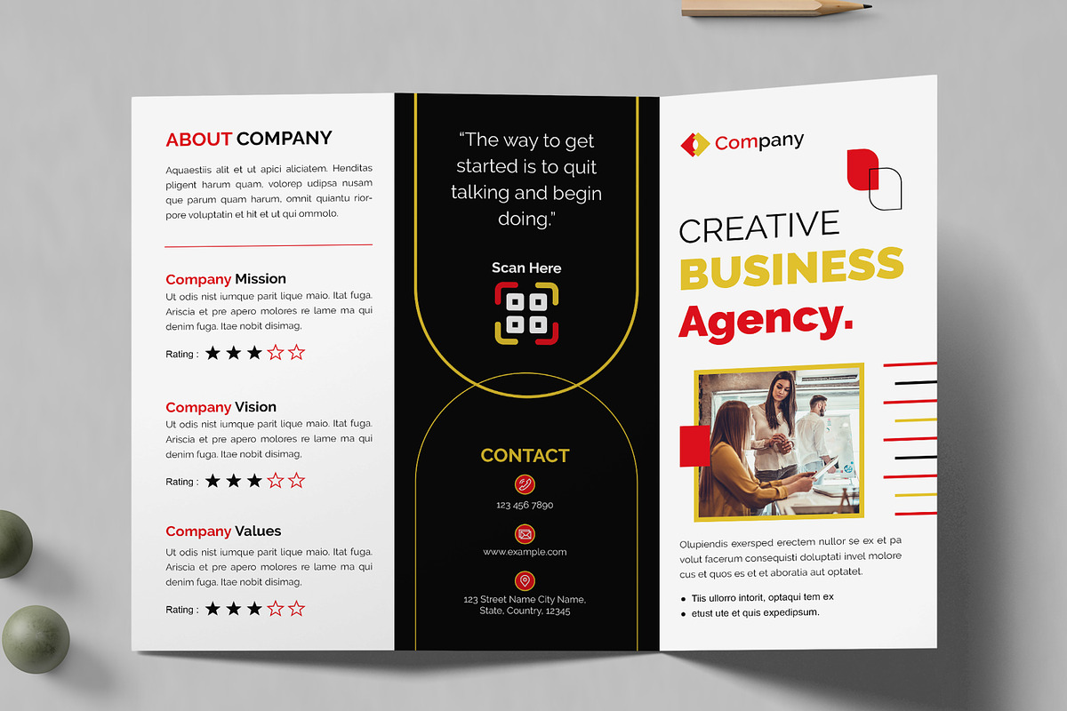 Business Trifold Brochure Layout, a Brochure Template by MightyDesign (Photo 2 of 6)