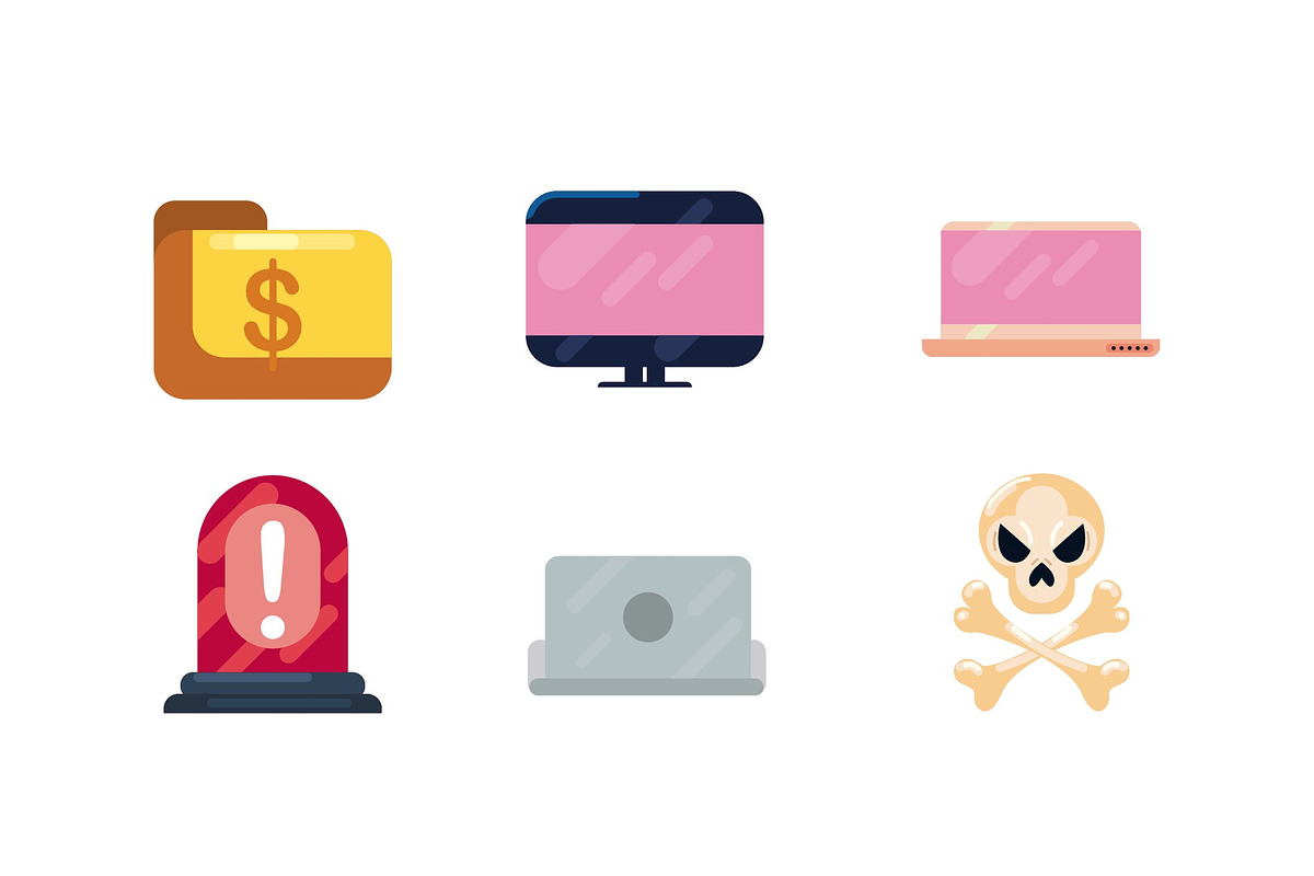 Cyber Fraud Illustration Set preview 3