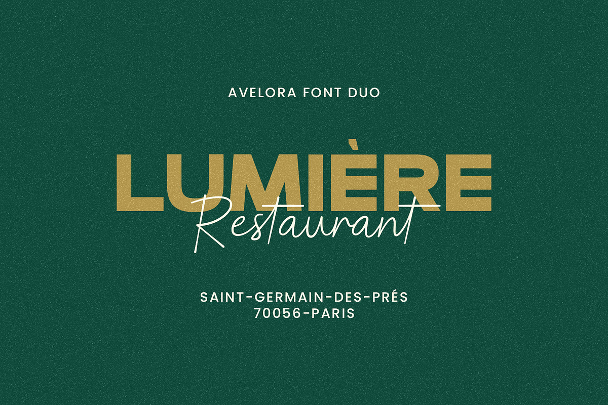 Avelora - Elegant Script & Sans Font, a Font by Hasbi Creative (Photo 2 of 11)