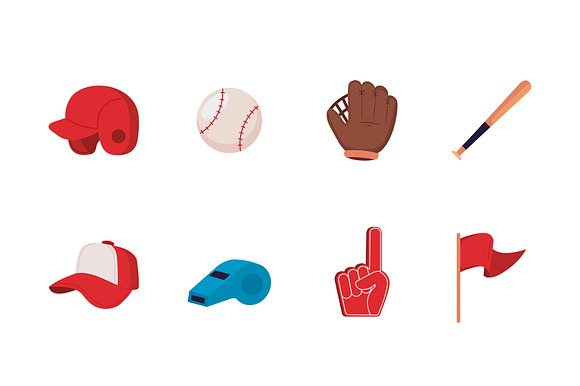 Sport Baseball Icons Set preview 5