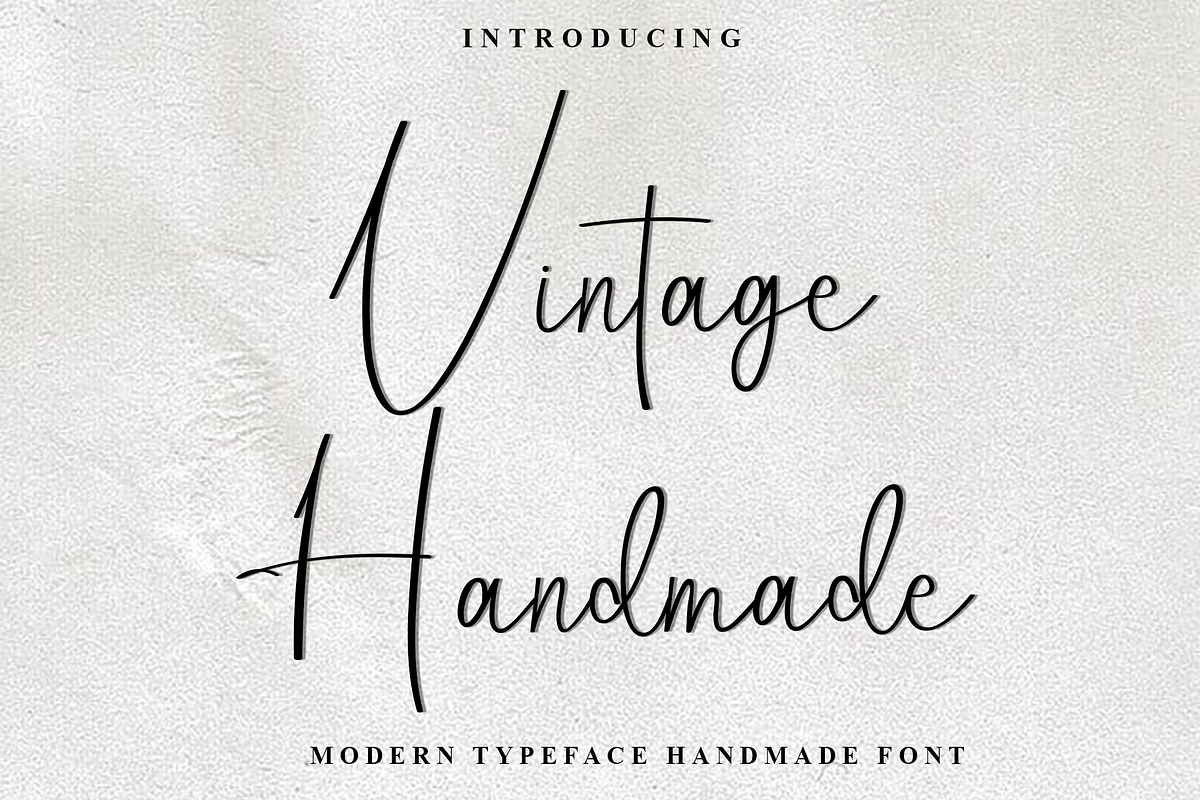 Vintage Handmade, a Handwritten Font by FreshTypeINK (Photo 1 of 8)