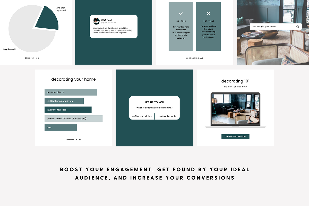 Canva Instagram Engagement Templates, a Social Media Template by Coded Creative (Photo 3 of 4)