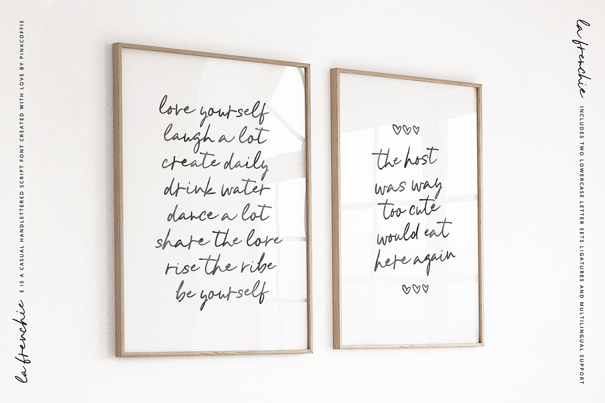 La Frenchie | Handwritten Script, a Script Font by Pink Coffie (Photo 5 of 9)