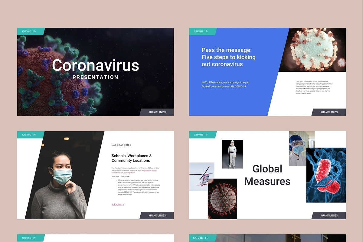 Covid 19 Corona PowerPoint Template, a Presentation Template by Goashape Studio (Photo 3 of 11)