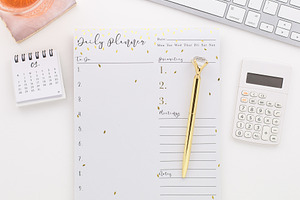 Stock Photo Pink & White Desktop 12