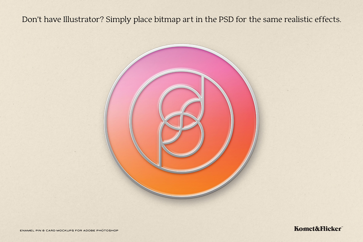 Enamel Pin & Card Mockups, a Merchandise Mockup by Komet & Flicker (Photo 7 of 18)