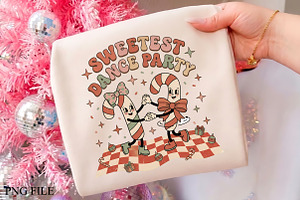 Sweetest Dance Party Candy Cane PNG