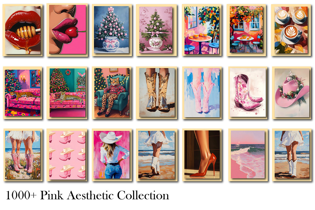 Pink Aesthetic Wall Art Collection, a Wallpaper Photo by Chipshpow Graphics (Photo 3 of 10)