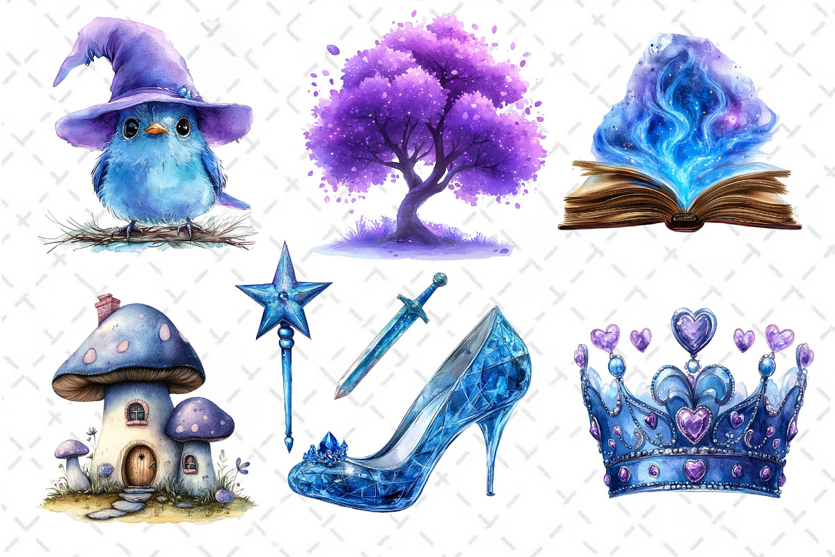 Watercolor Little Fairy Tale Clipart, an Illustration by Dream Creation (Photo 6 of 6)