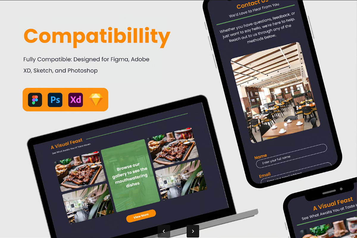 Restaurant Landing Page Tamplate, a Landing Page Template by Dimas Rizki Pratama (Photo 3 of 3)