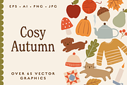 Cosy Autumn & Fall Graphics, a Seasonal Illustration by Gross Illustrations (Thumbnail 1 of 9)