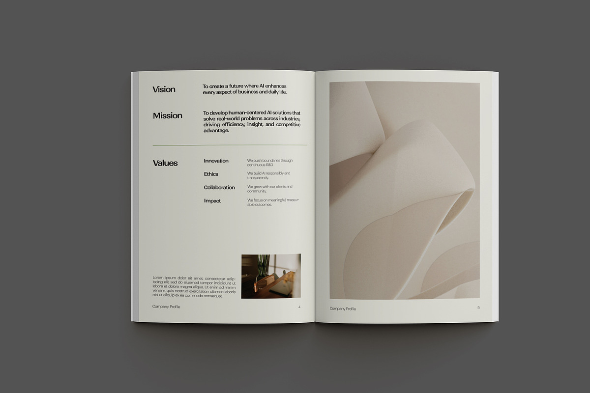 Green Minimal Company Profile preview 4