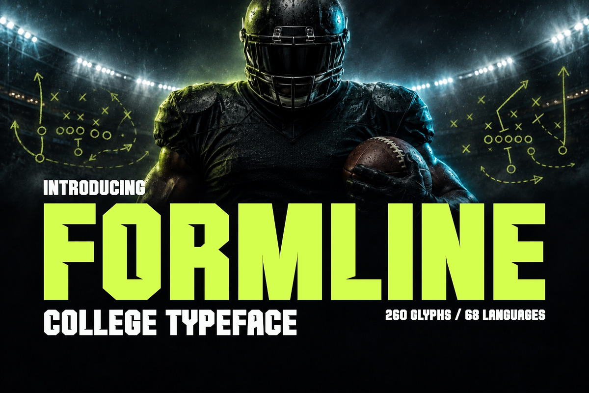 Formline - Athletic College Display, a Sans Serif Font by HipFonts (Photo 1 of 14)