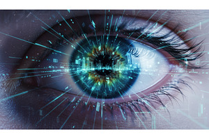 Closeup futuristic eye with digital, a Nature Photo by Igor Tichonow