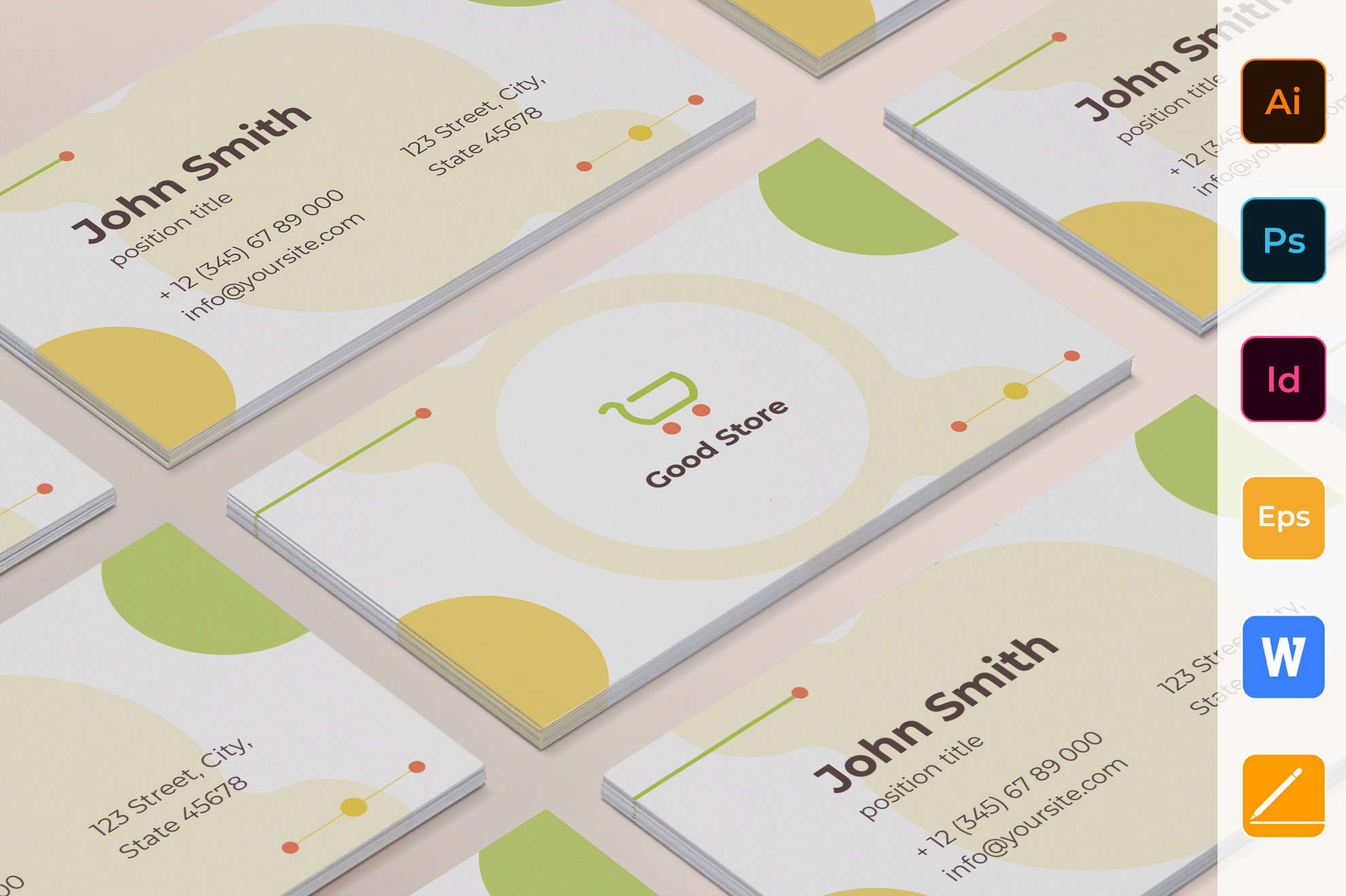 Online Store Business Card by Templatesnow  Creative Market