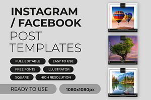 Instagram / Facebook post template, a Social Media Template by Malst