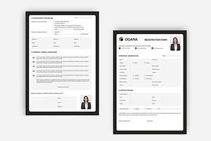 Registration Form Two Page, a Stationery Template by iDoodle Studio