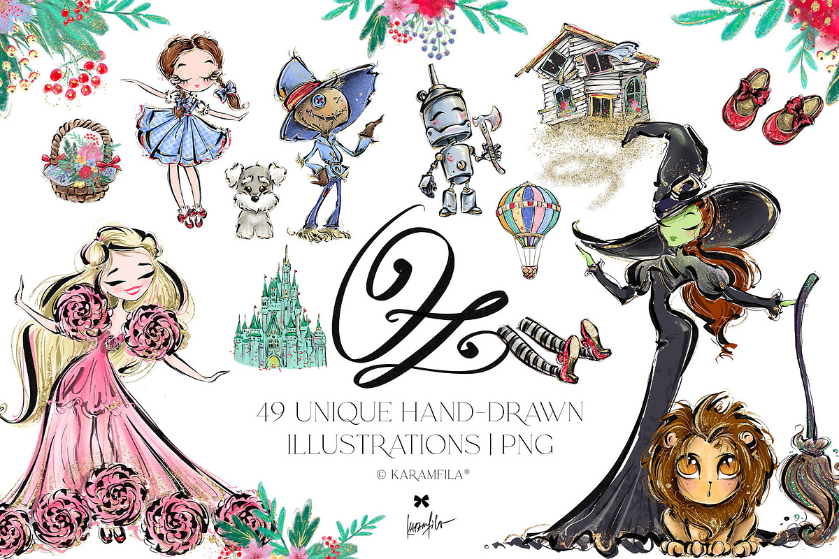 The Wonderful Wizard of Oz Clipart, a Stationery Template by KaramfilaS (Photo 1 of 7)