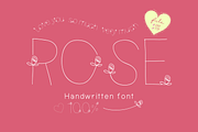 Rose - Elegant Handwritten Font, a Handwritten Font by Waris Studio (Thumbnail 1 of 7)