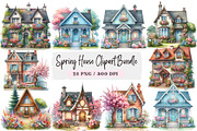 Spring House Clipart Bundle, an Illustration by DreamArtGraphic (Thumbnail 1 of 4)