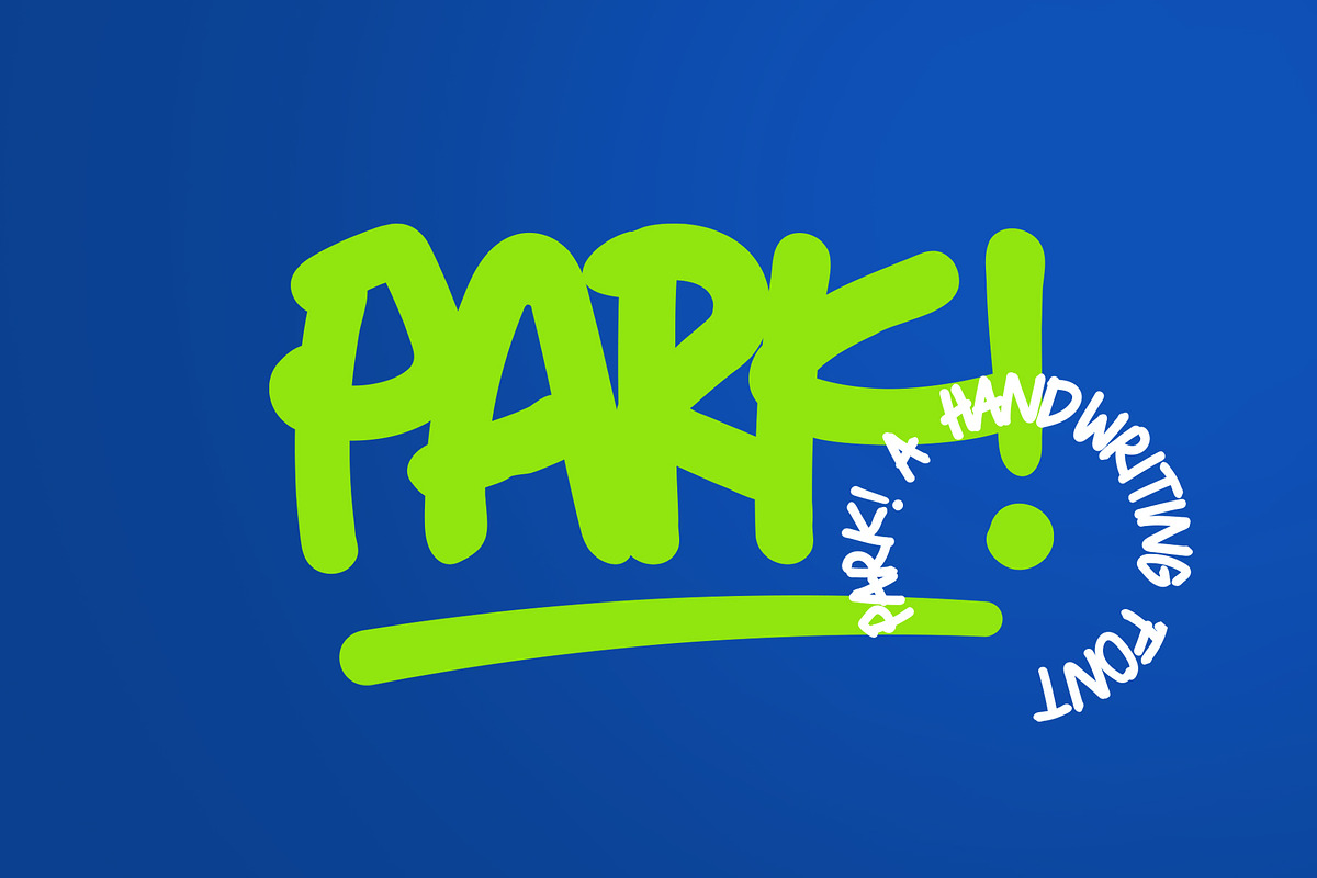 Park - A Handwriting Font, a Handwritten Font by Angga Mahardika (Photo 1 of 10)