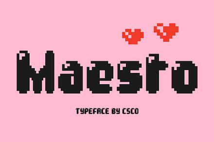 Maesto – Pixel Font, a Sans Serif Font by Craft Supply Co.