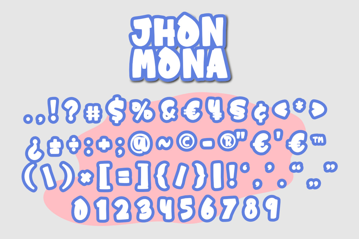 Jhon Mona – Playful Display Font, a Handwritten Font by Bayuktx (Photo 8 of 8)
