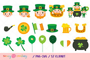Happy Saint Patrick's Day Clipart, a Person Illustration by Noey smiley (Thumbnail 4 of 10)