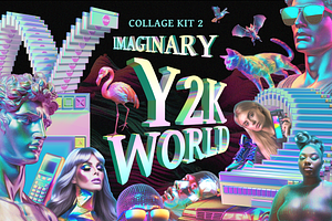 Imaginary Y2K world - Collage Kit 2
