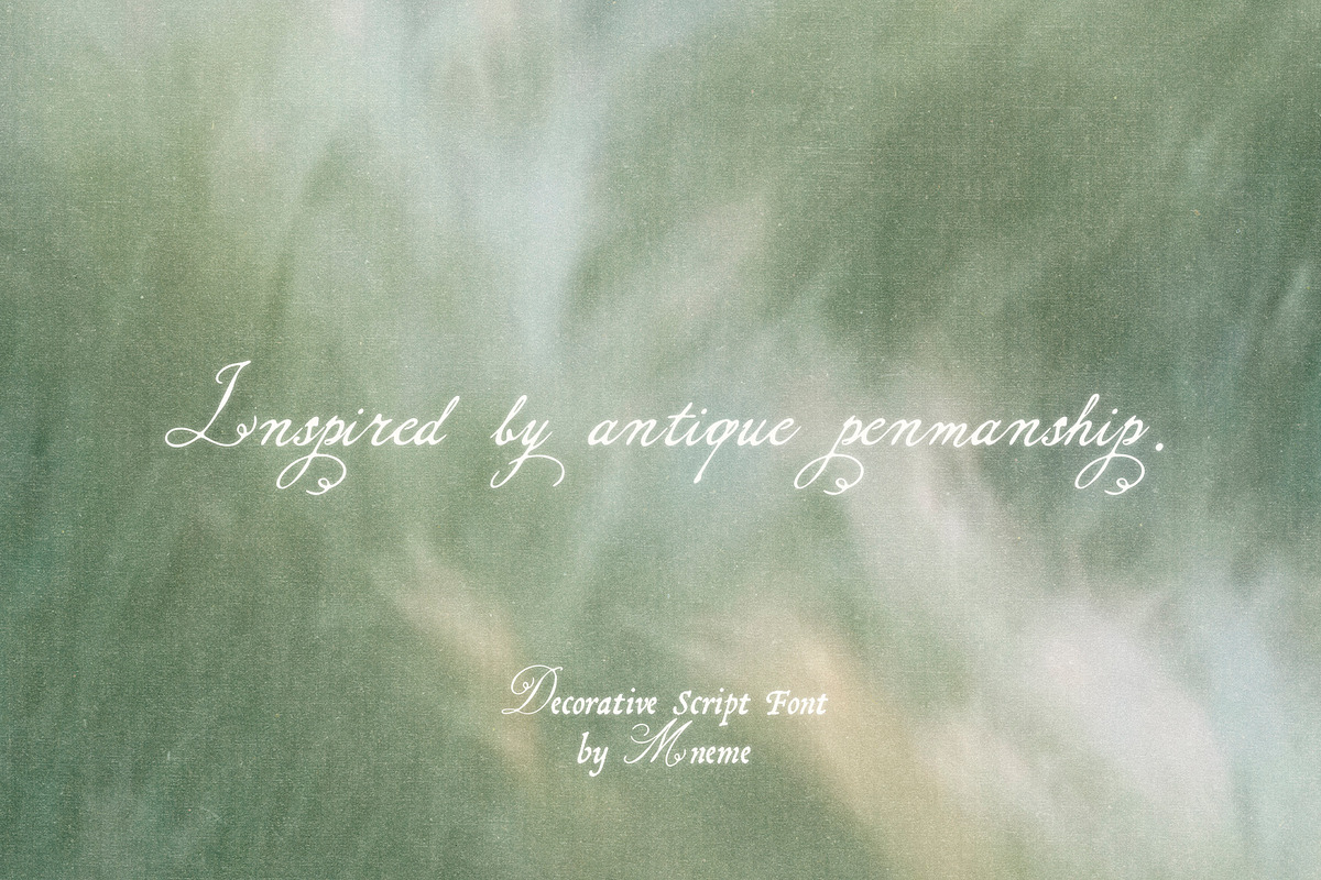 North Elm - Decorative Script Font, a Script Font by Mneme (Photo 8 of 8)