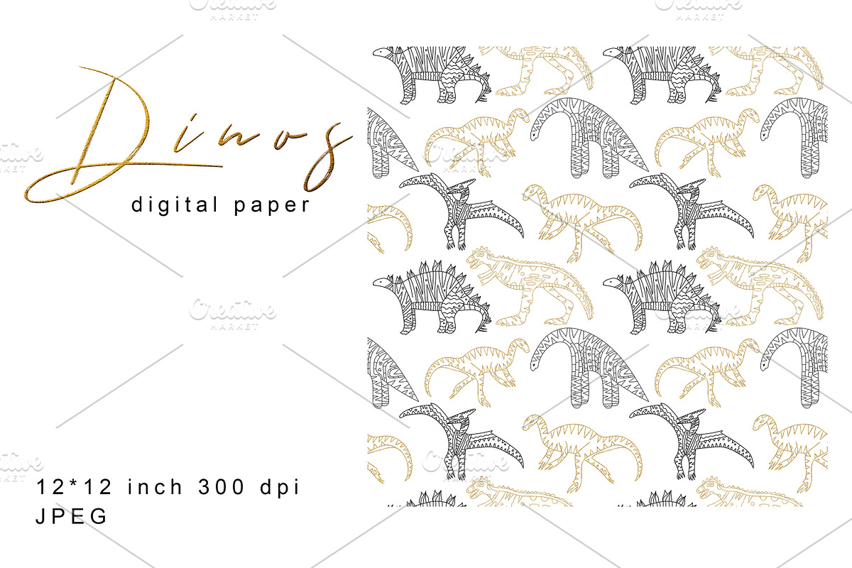 Dinosaurs Illustrations And Patterns, a Graphic by kh_cat (Photo 2 of 14)