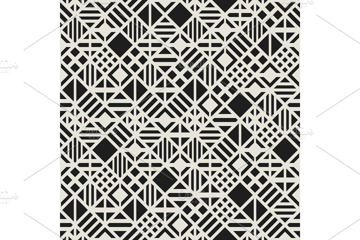 Monchrome seamless pattern, a Pattern Graphic by bolotoff