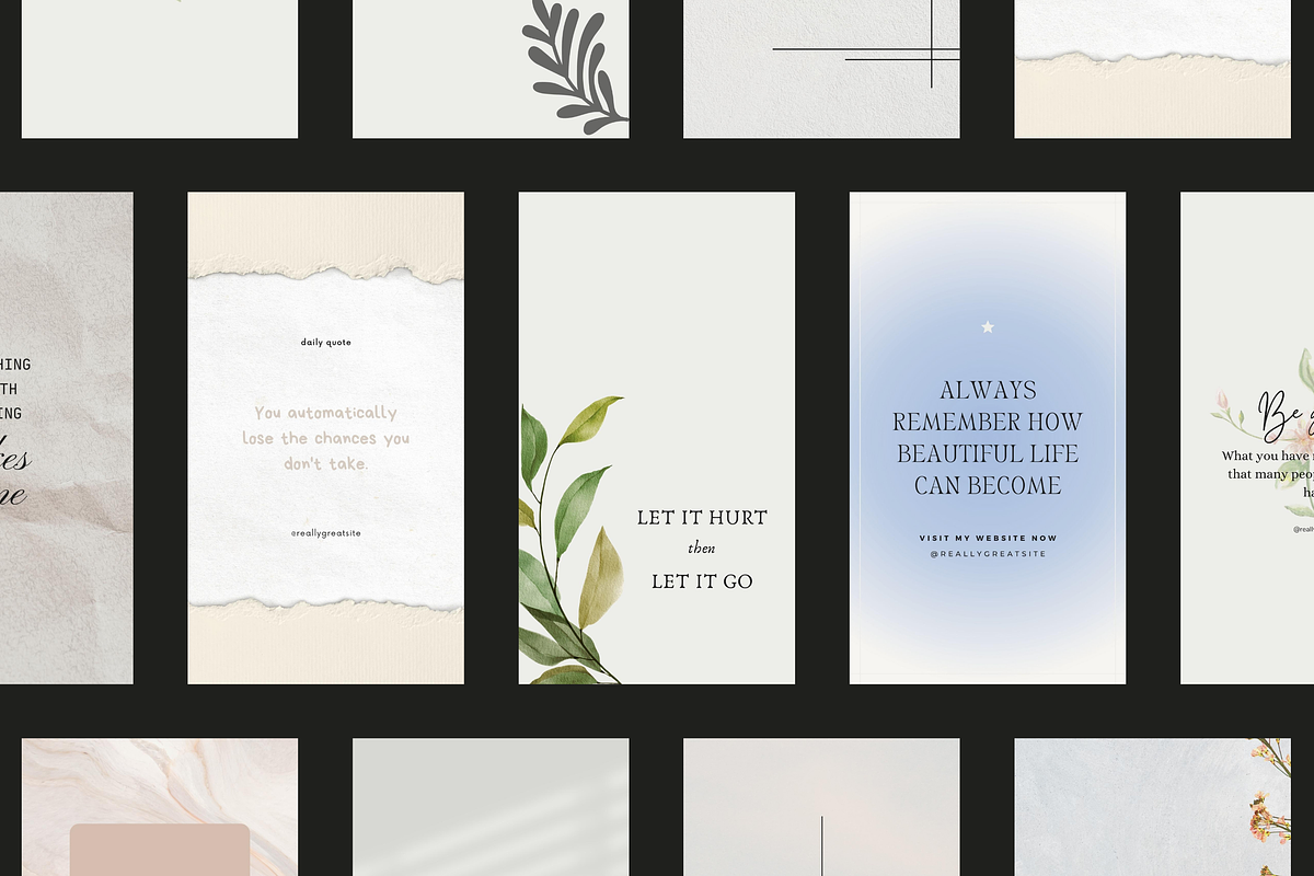 Minimal Instagram Quotes Collection, a Social Media Template by Palm Creatives (Photo 2 of 7)
