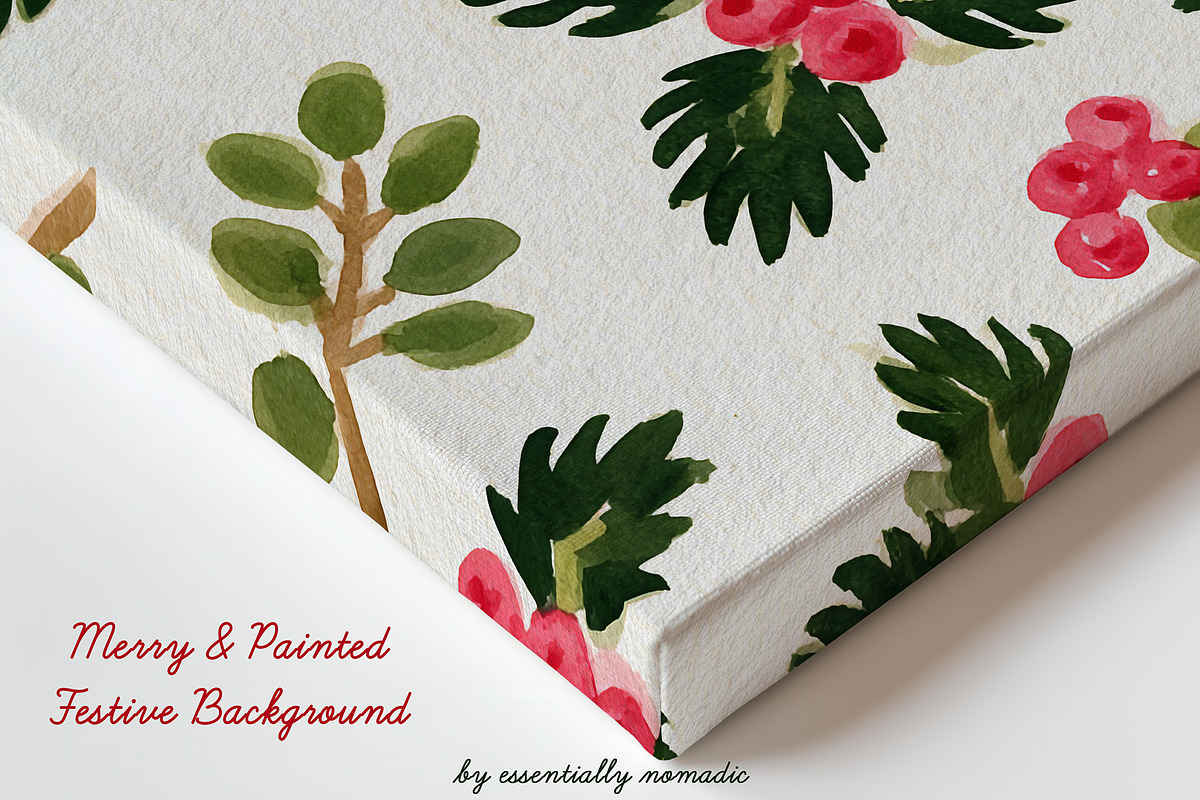 Painted Festive Christmas Background, a Background Graphic by Essentially Nomadic (Photo 10 of 10)