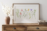 Wild flowers, watercolor clipart PNG, a Decorative Illustration by Larisa Maslova (Thumbnail 7 of 8)