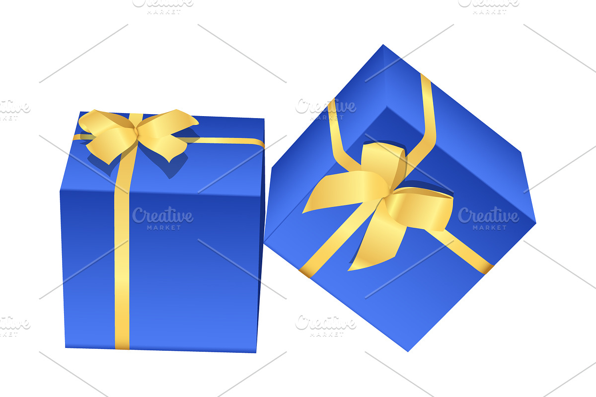 Blue Gift Box vector illustration, an Object Graphic by Ghagra (Photo 2 of 4)