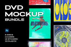 DVD Case Mockup Template Bundle Disc