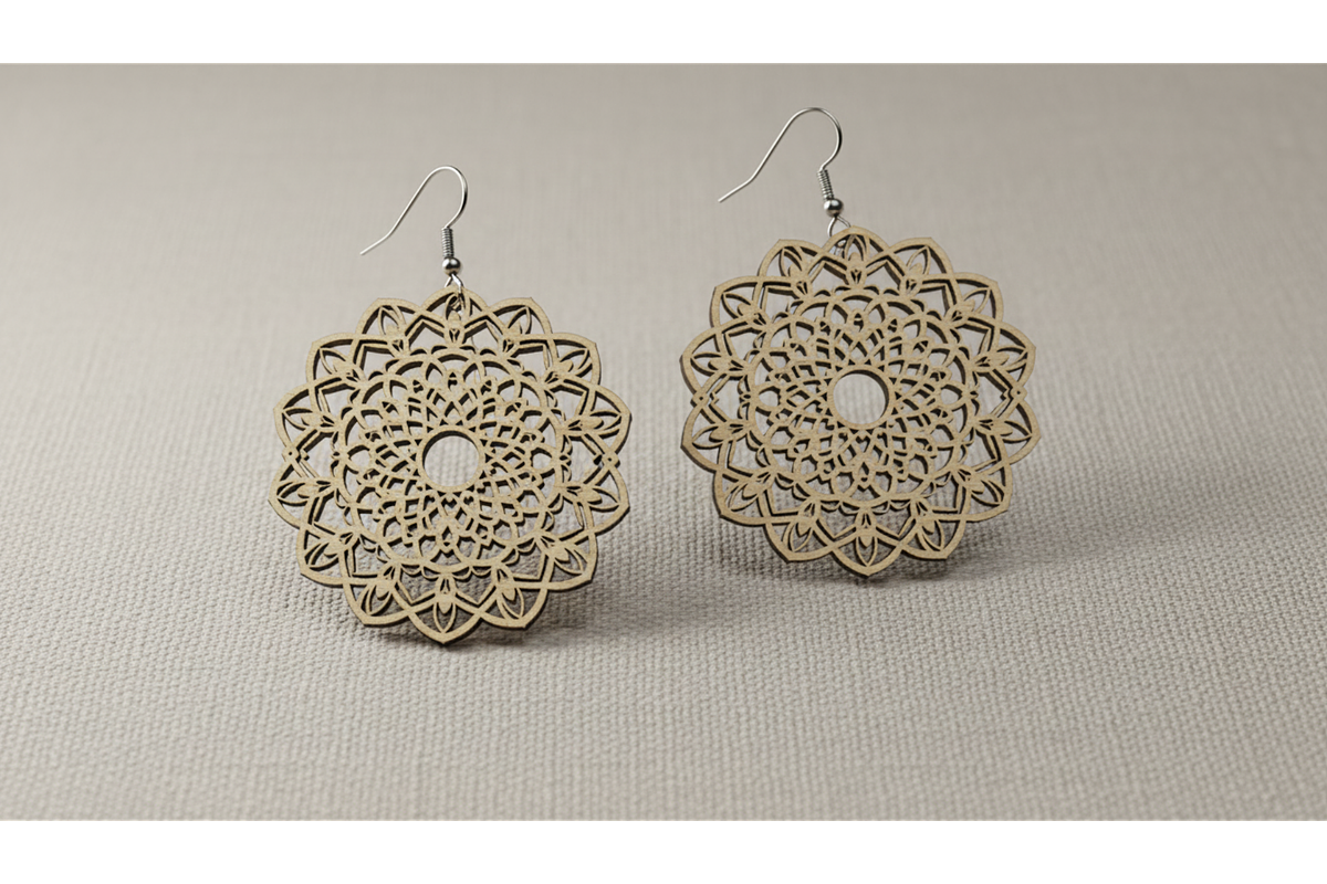 Flower Art Earring Designs, a Graphic by musafir_fashion (Photo 7 of 11)