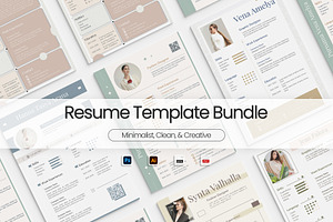 Elegant & Modern Resume Bundles, a Resume Template by Artnivora.Std